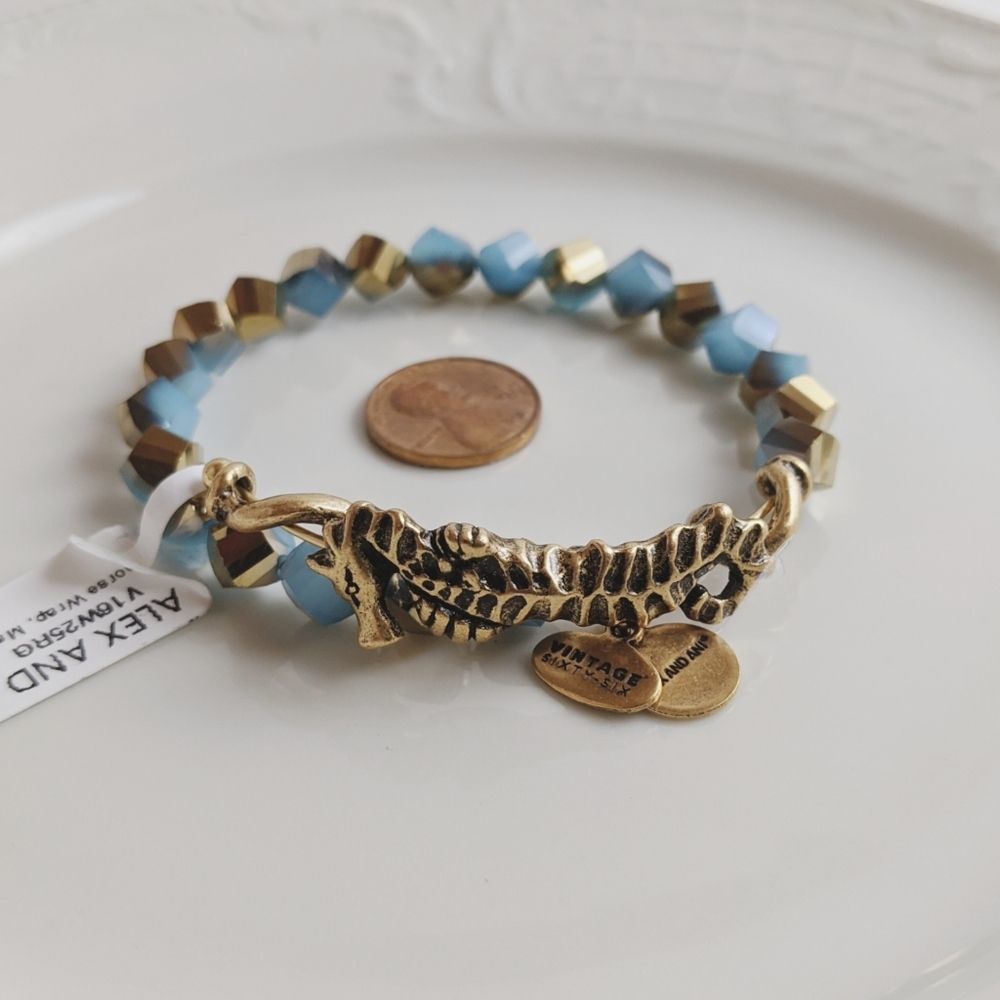 Alex and Ani Rafaelian Gold Seahorse Wrap Vntg 66